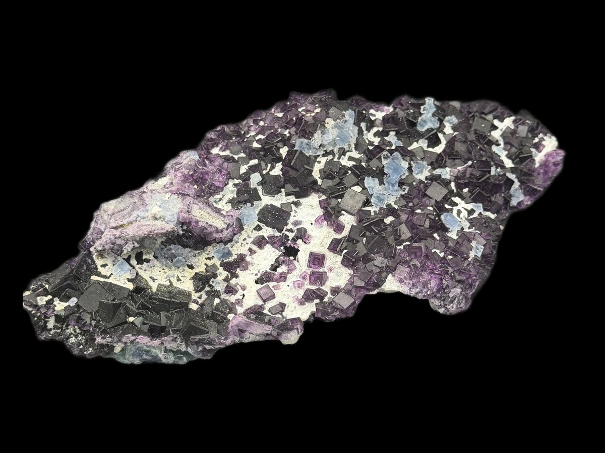 Black, Blue and Purple Fluorite from Yaogangxian Mine China